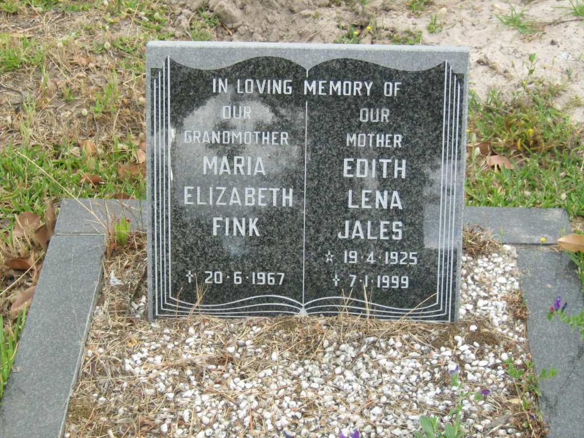 FINK Maria Elizabeth -1967 :: JALES Edith Lena 1925-1999