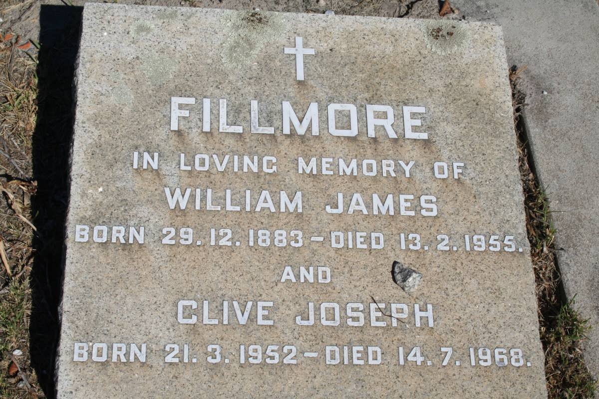 FILLMORE William James 1883-1955 :: FILLMORE Clive Joseph 1952-1968