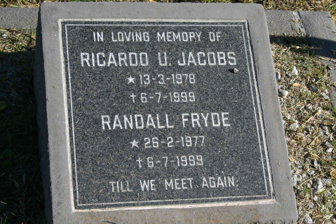FRYDE Randall 1977-1999 :: JACOBS Richardo U. 1978-1999 