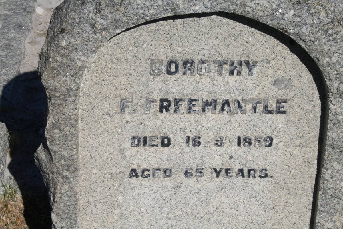 FREEMANTLE Dorothy F. -1959