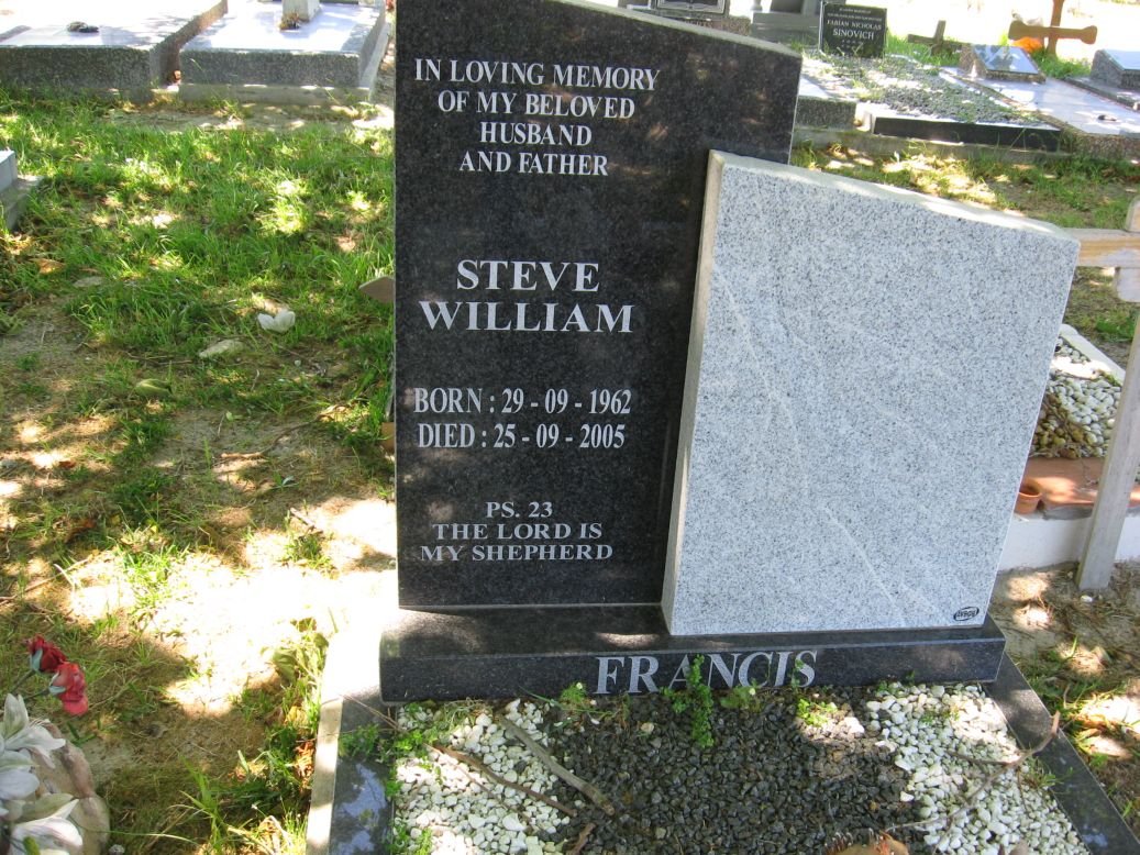 FRANCIS Steve William 1962-2005