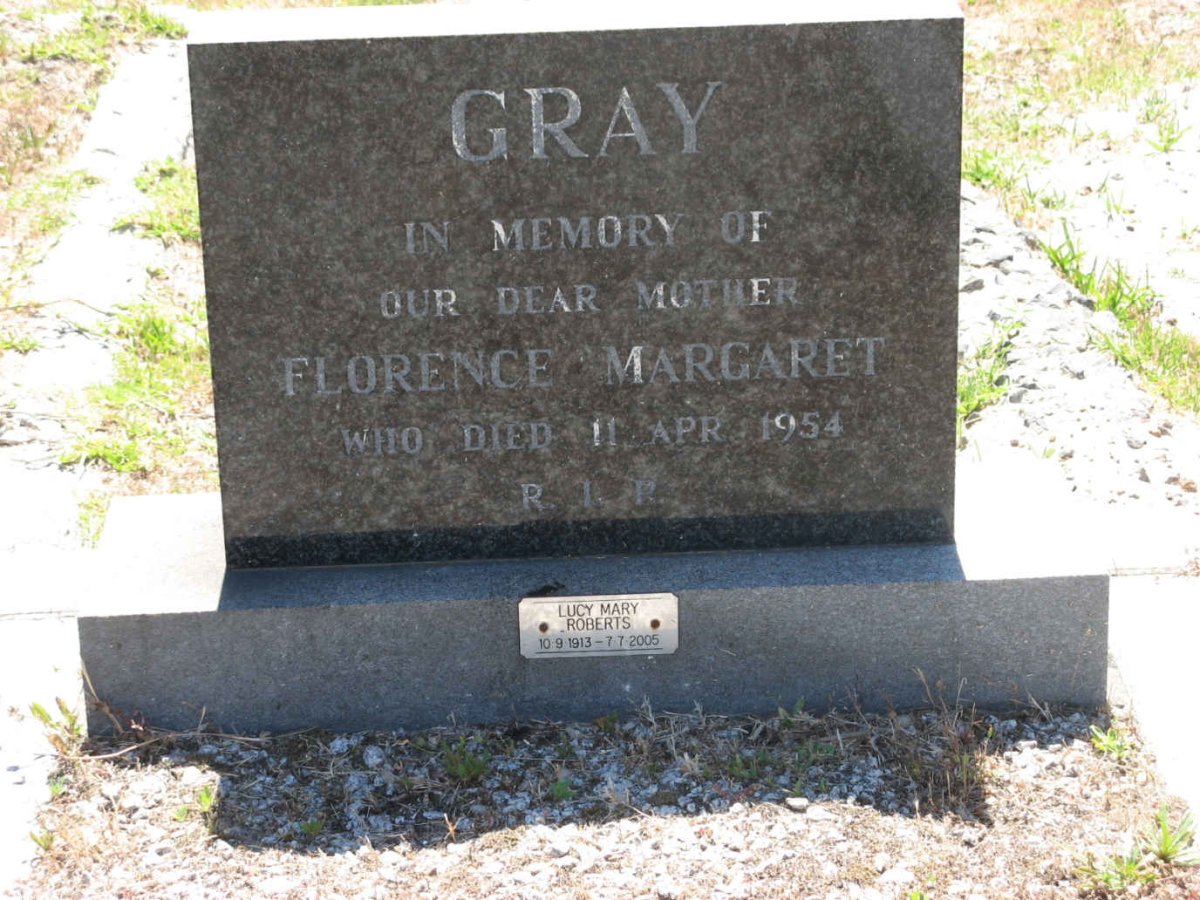GRAY Florence Margaret -1954 :: ROBERTS Lucy Mary 1913-2005