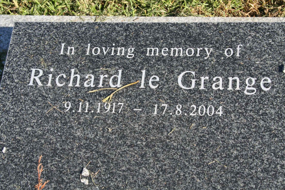 GRANGE Richard, le 1917-2004 