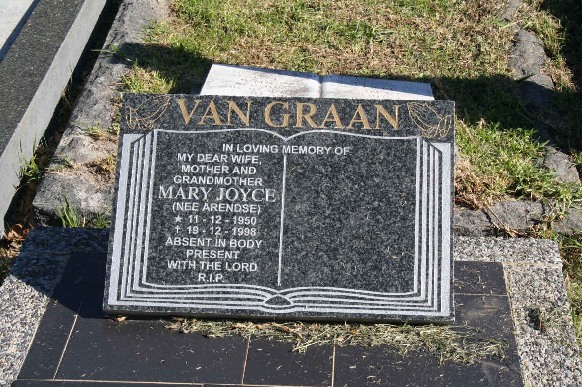 GRAAN Mary Joyce, van nee ARENDSE 1950-1998