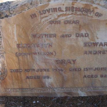 GRAY Edward Andrew -1956 &amp; Elizabeth WILSON -1956