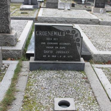 GROENEWALD David Jordaan 1912-1973