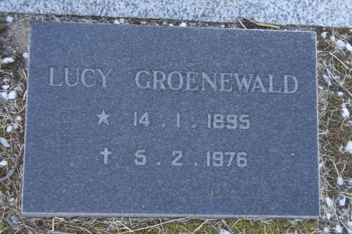 GROENEWALD Lucy 1895-1976