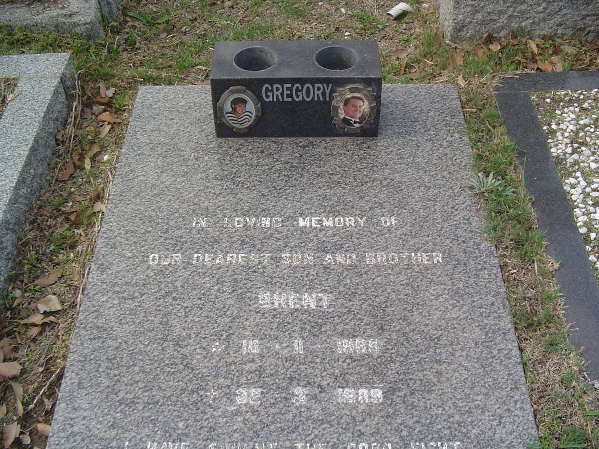 GREGORY Brent 1955-1989 :: GREGORY Zane 1964-2001