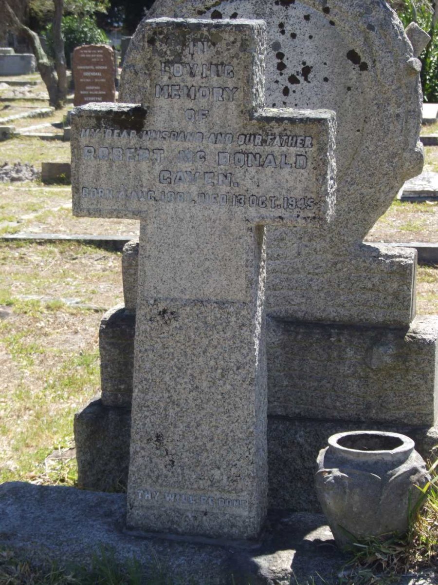 GAVEN Robert McDonald 1881-1945