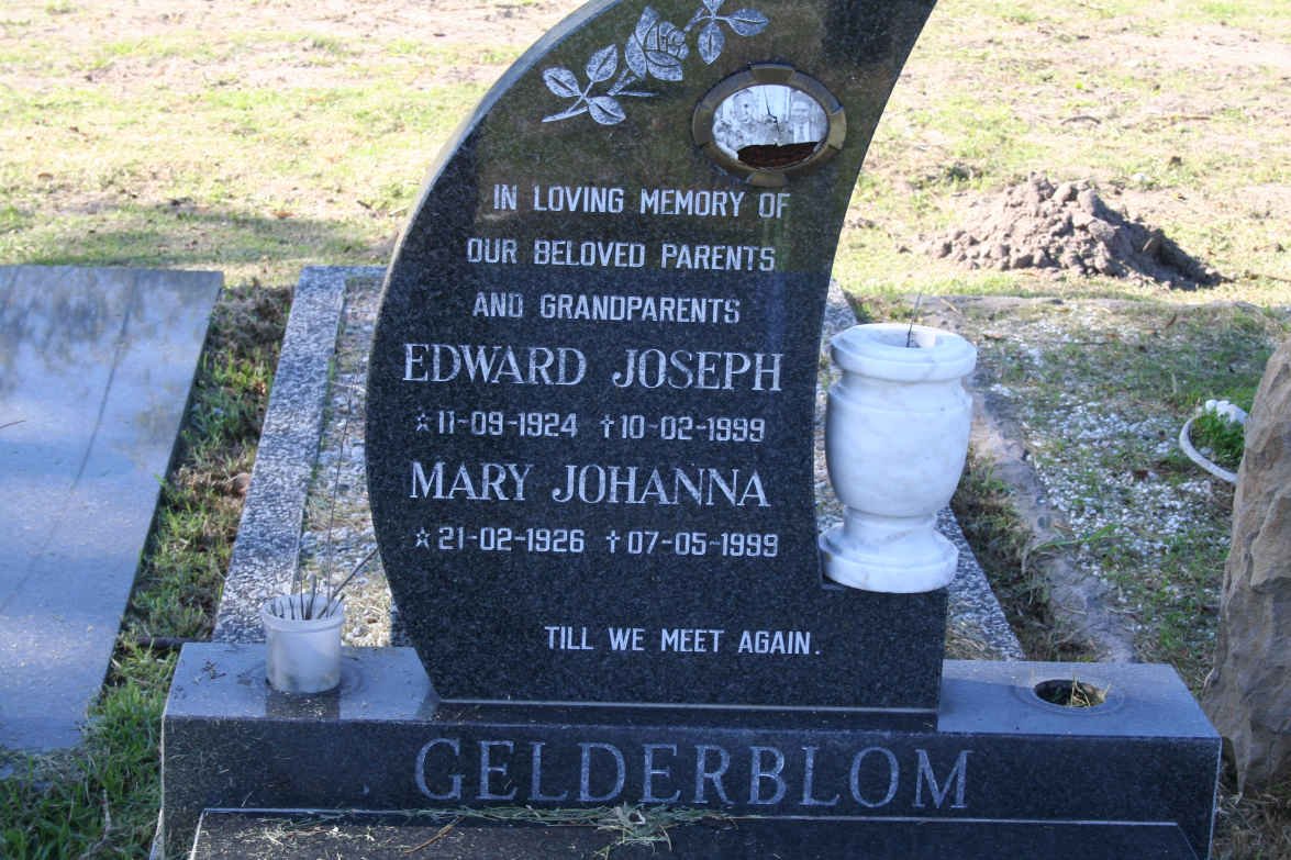 GELDERBLOM Edward Joseph 1924-1999 &amp; Mary Johanna 1926-1999