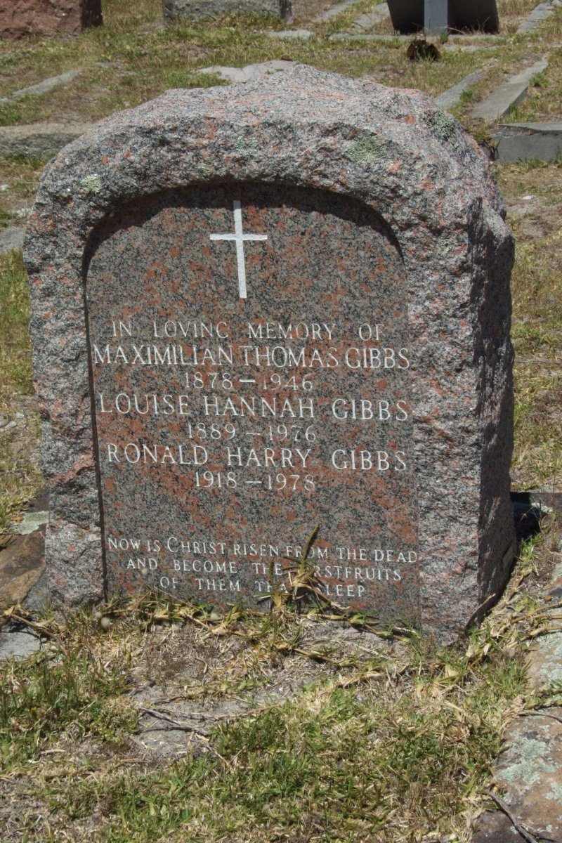 GIBBS Maximilian Thomas 1878-1946 &amp; Louise Hannah 1889-1976 :: GIBBS Ronald Harry 1918-1978