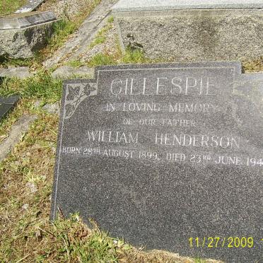 GILLESPIE William Henderson 1899-1948