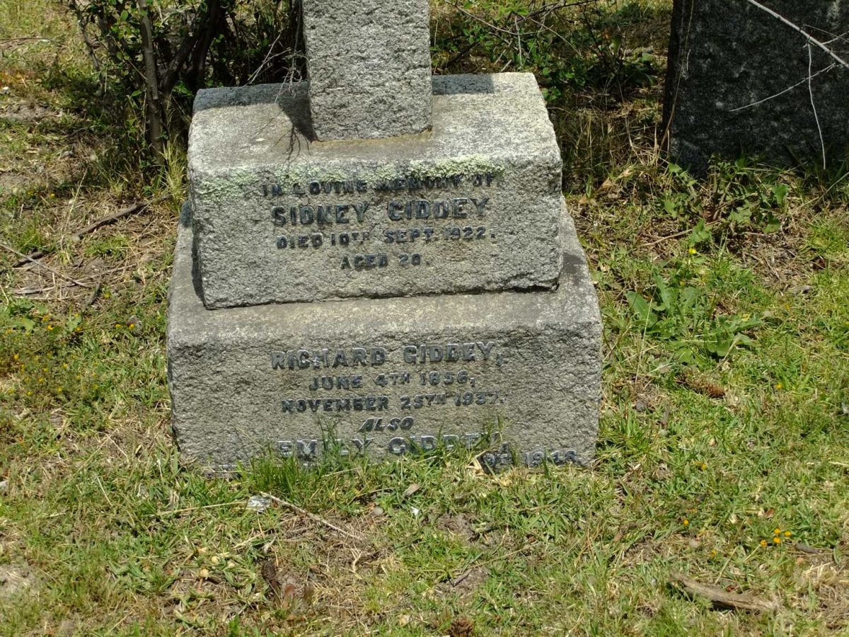 GIDDEY Sidney -1922 :: GIDDEY Richard 1856-1937 :: GIDDEY Emily -1948