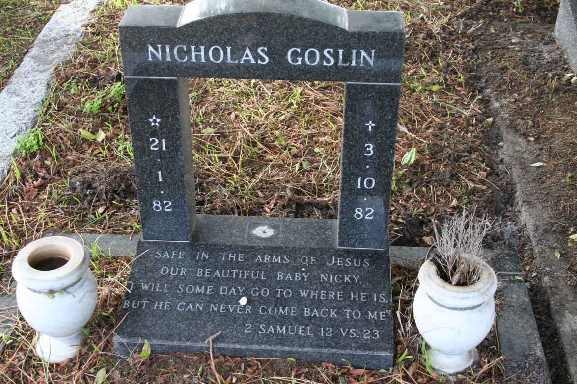 GOSLIN Nicholas 1982-1982
