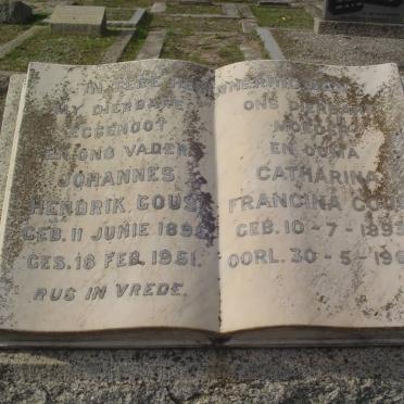 GOUS Johannes Hendrik 1895-1951 &amp; Catharina Francina 1893-1965