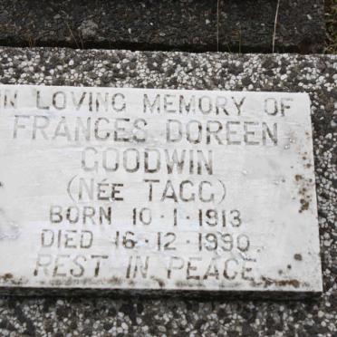 GOODWIN Frances Doreen nee TAGG 1913-1990