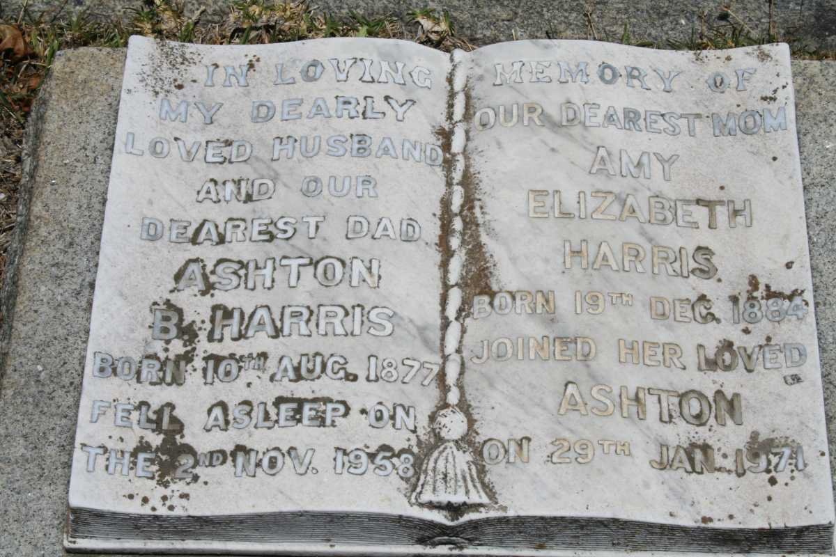 HARRIS Ashton B. 1877-1958 &amp; Amy Elizabeth 1884-1971