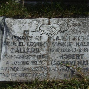 HALE Robert 1910-1969 &amp; M.A. HALVORSEN 1912-1967 :: BALLARD Muriel Louisa 1924-1962