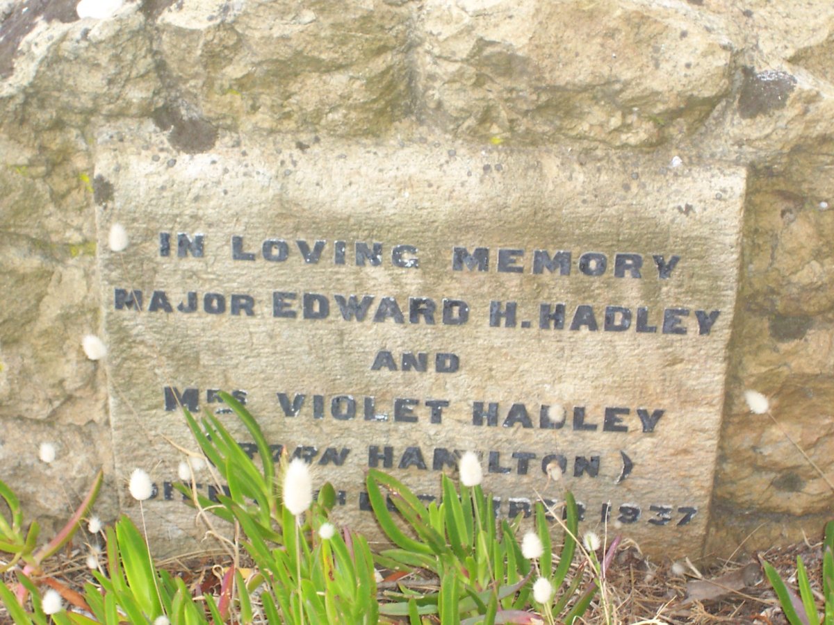 HADLEY Edward H. -1937 &amp; Violet HAMILTON -1937