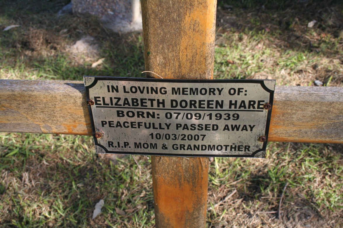 HARE Elizabeth Doreen 1939-2007