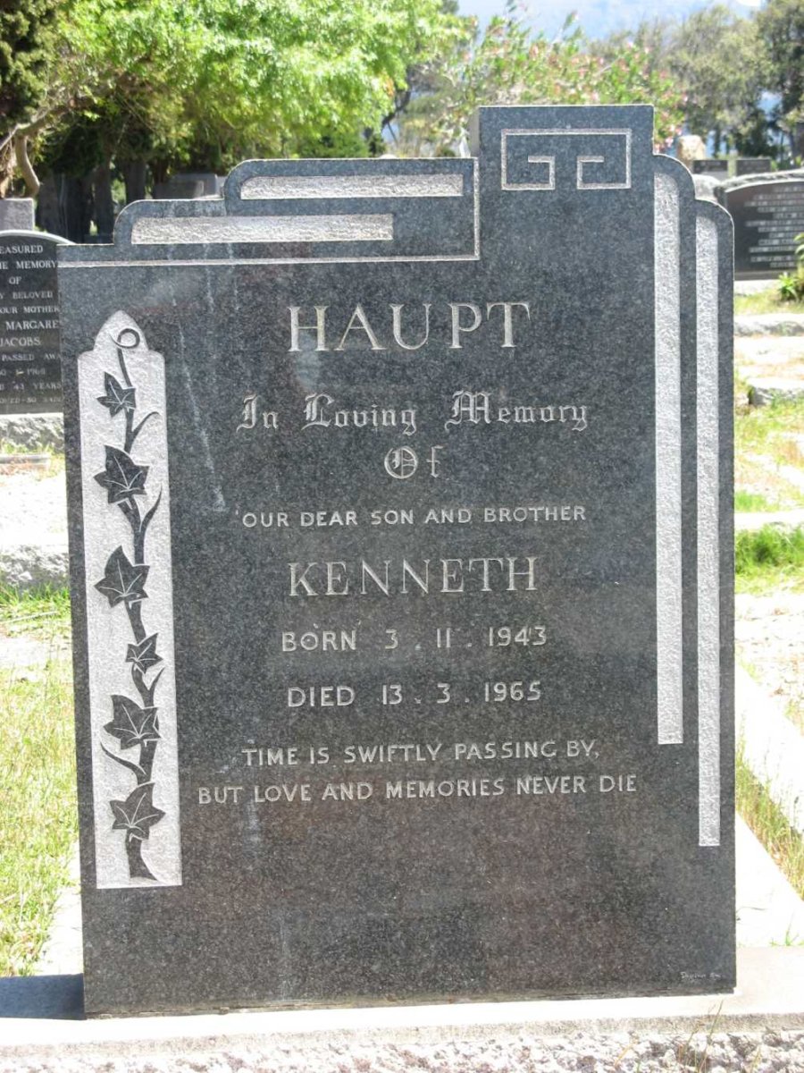 HAUPT Kenneth 1943-1965
