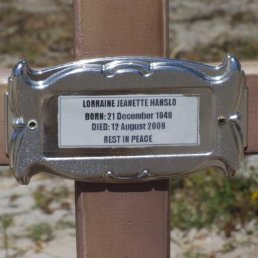 HANSLO Lorraine Jeanette 1946-2009