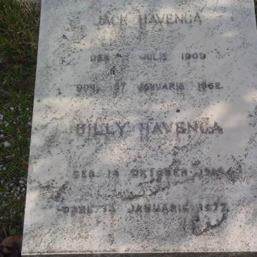 HAVENGA Jack 1909-1962 :: HAVENGA Billy 1944-1972
