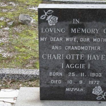 HAYES Charlotte 1903-1972