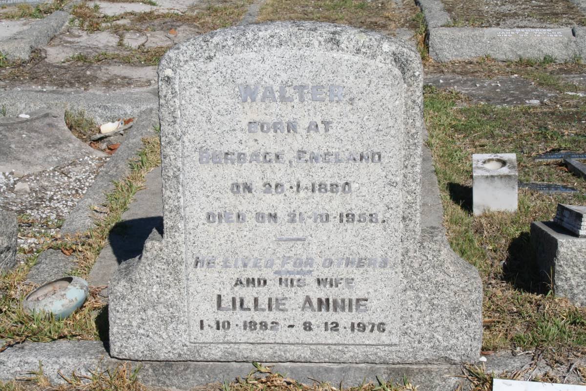 HARDING Walter 1880-1958 &amp; Lillie Annie 1882-1976