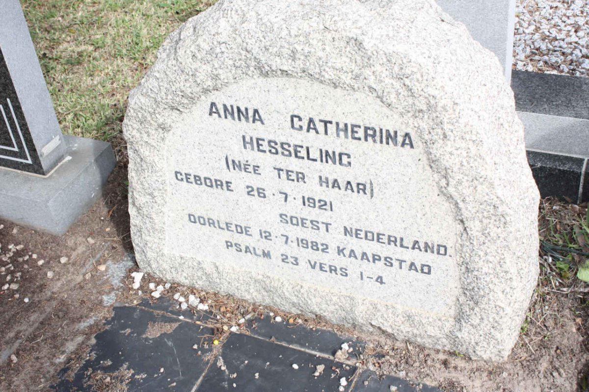 HESSELING Anna Catherina nee TER HAAR 1921-1982