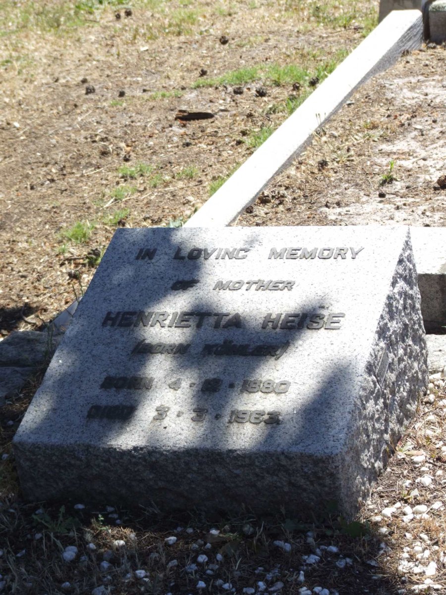 HEISE Henrietta nee KÖHLER 1880-1963