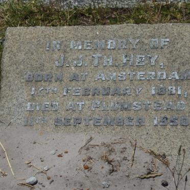 HEY J.J.T. 1881-1950