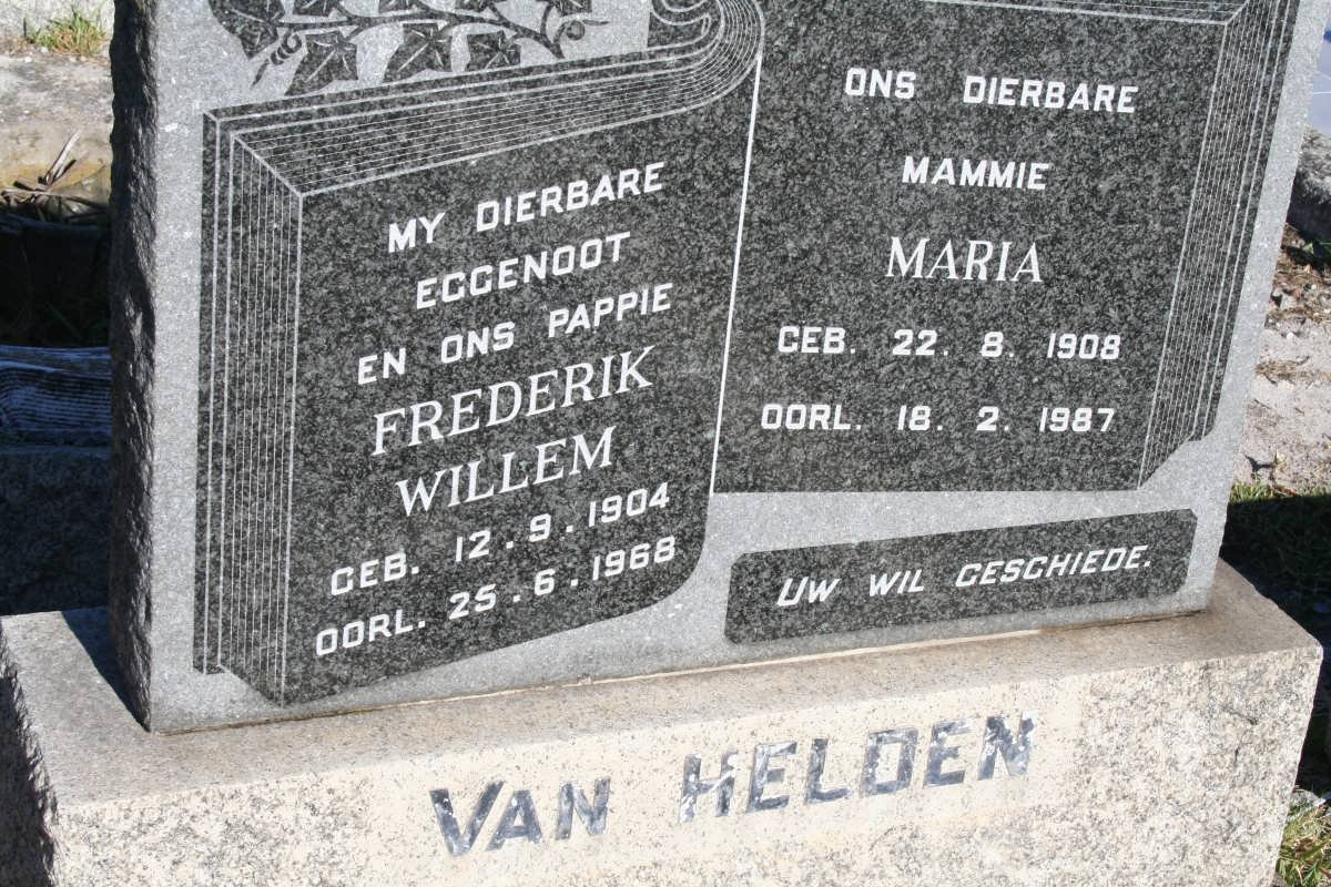 HELDEN Frederik Willem, van 1904-1968 &amp; Maria 1908-1987