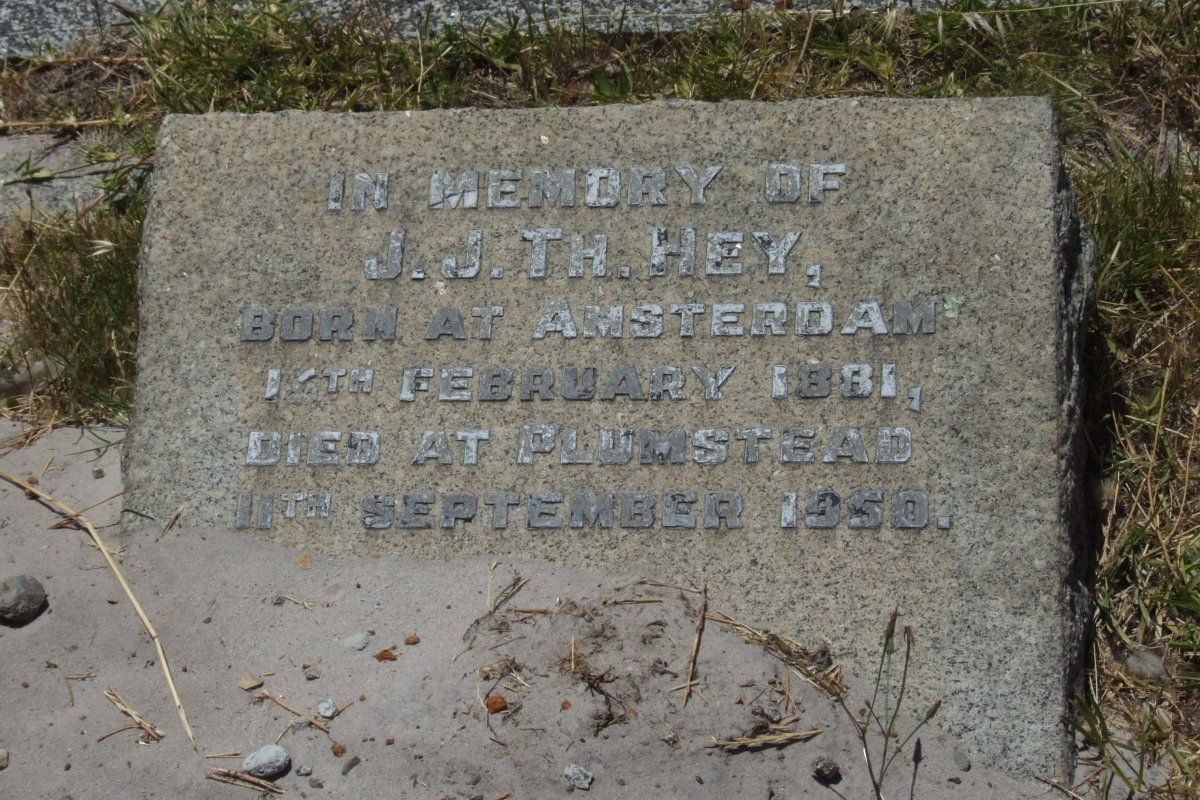 HEY J.J.T. 1881-1950