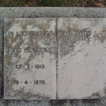 HENDRIKSE David 1913-1970