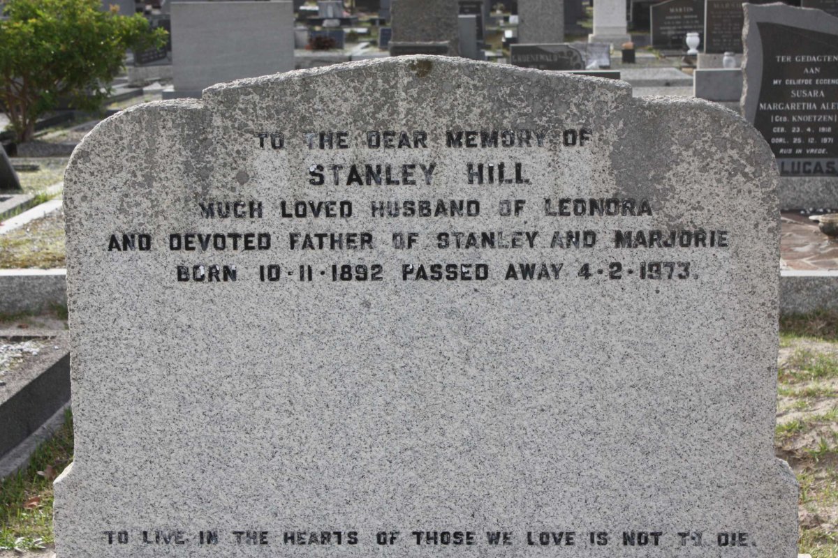 HILL Stanley 1892-1973