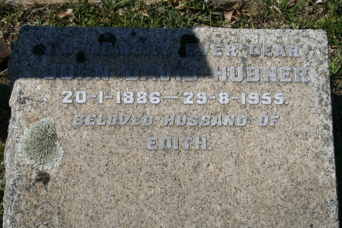 HUBNER John David 1886-1955