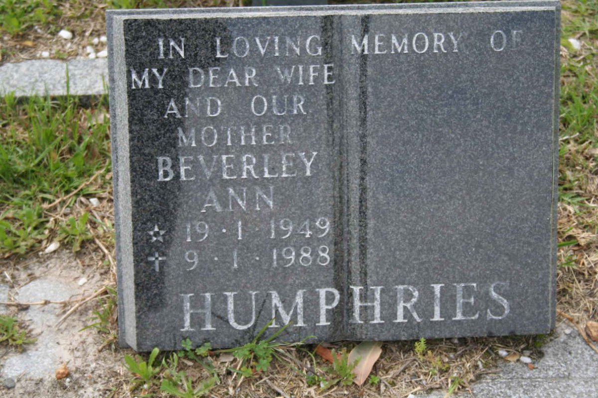 HUMPHRIES Beverley Ann 1949-1988