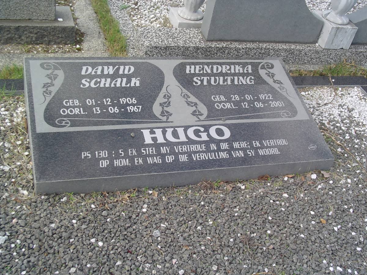 HUGO Dawid Schalk 1906-1967 &amp; Hendrina Stulting 1922-2001
