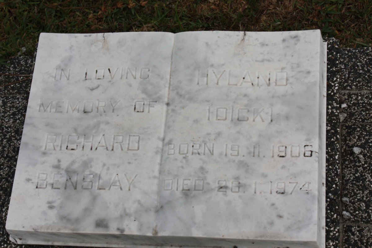 HYLAND Richard Benslay 1906-1974