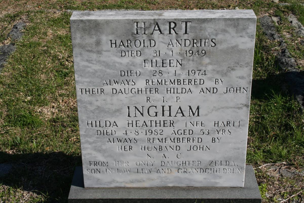 INGRAM Harold Andries -1949 &amp; Eileen -1974 :: INGRAM Hilda Heather nee HART -1982