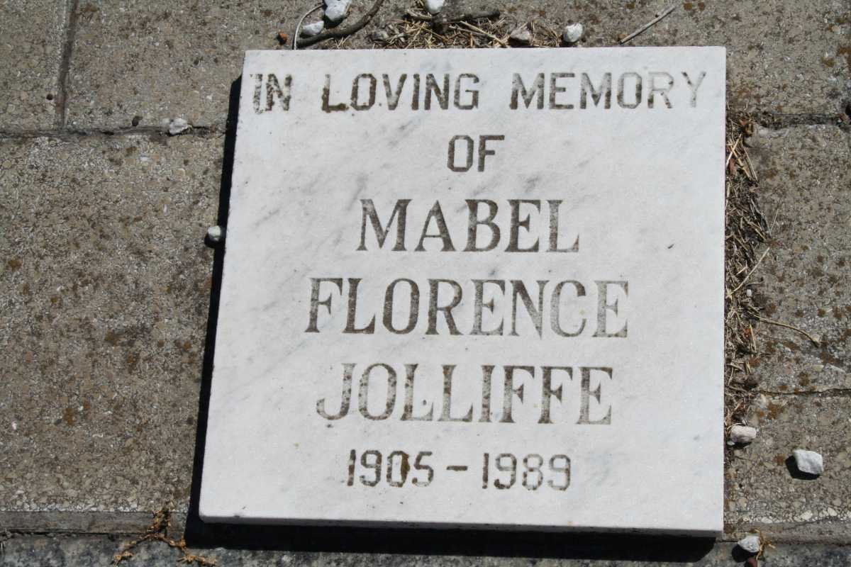 JOLLIFFE Mabel Florence 1905-1989