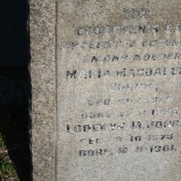 JONCK Lodewyk M. 1875-1961 &amp; Maria Magdalena 187?-1954