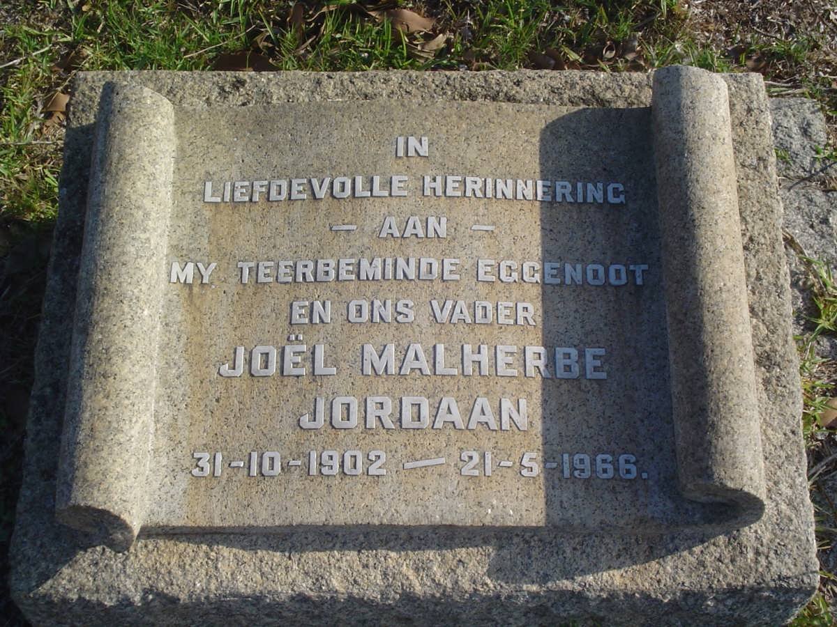 JORDAAN Joël Malherbe 1902-1966
