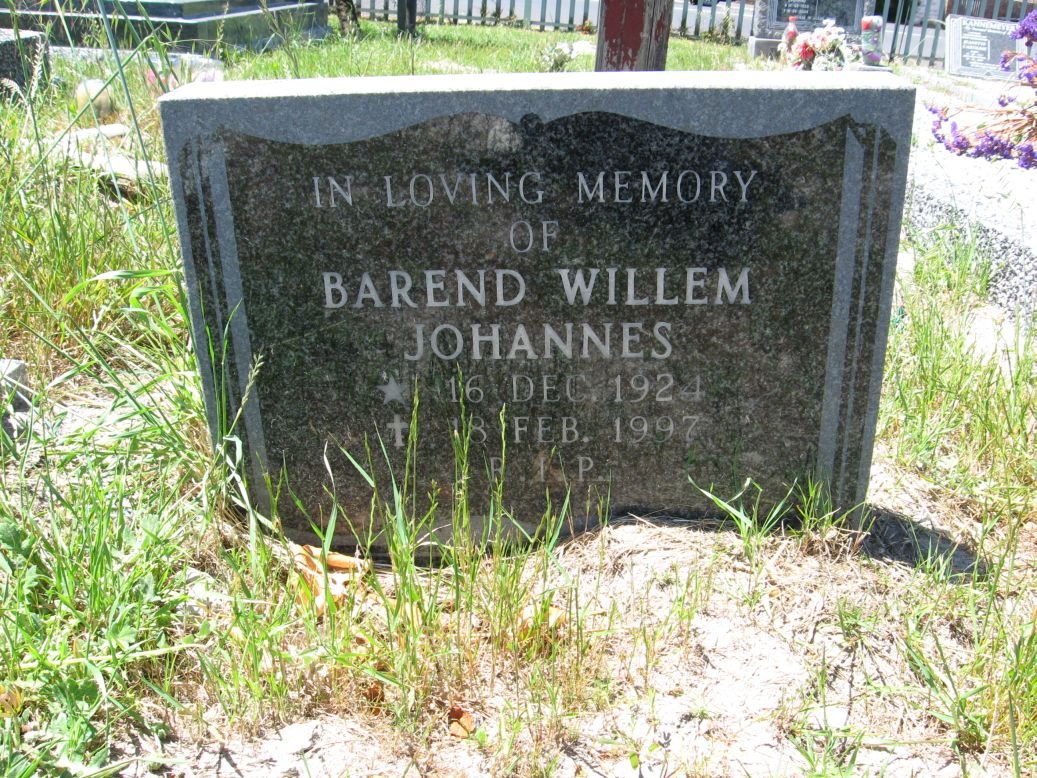 JOHANNES Barend Willem 1924-1997