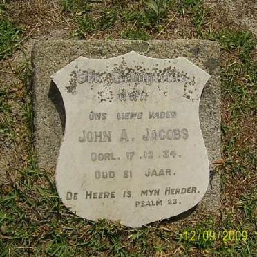 JACOBS John A. -1934