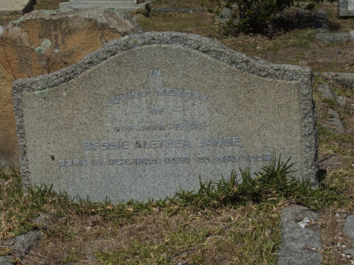 JANSE Bessie Alethea 1929-1956