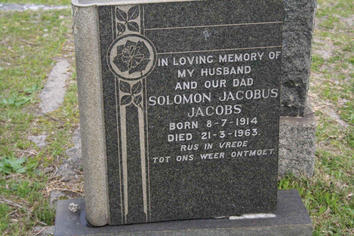 JACOBS Solomon Jacobus 1914-1963