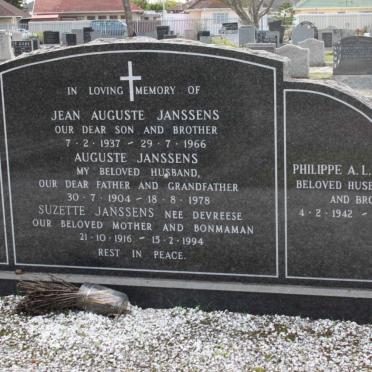 JANSSENS Auguste 1904-1978 &amp; Suzette DEVREESE 1916-1994 :: JANSSENS Jean Auguste 1937-1966 :: JANSSENS Philippe A.L. 1942-19