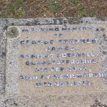 JAMES George Stephen 1856-1918